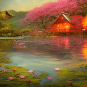 Lotus flowers as a symbol to spiritual development