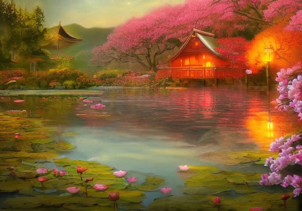 Lotus flowers as a symbol to spiritual development